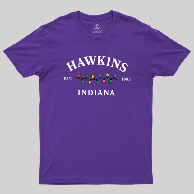 Hawkins Indiana Nov. 1983 Christmas Lights Geek T-Shirt