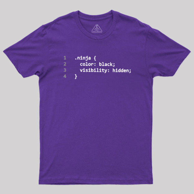 CSS Coding Ninja Geek T-Shirt