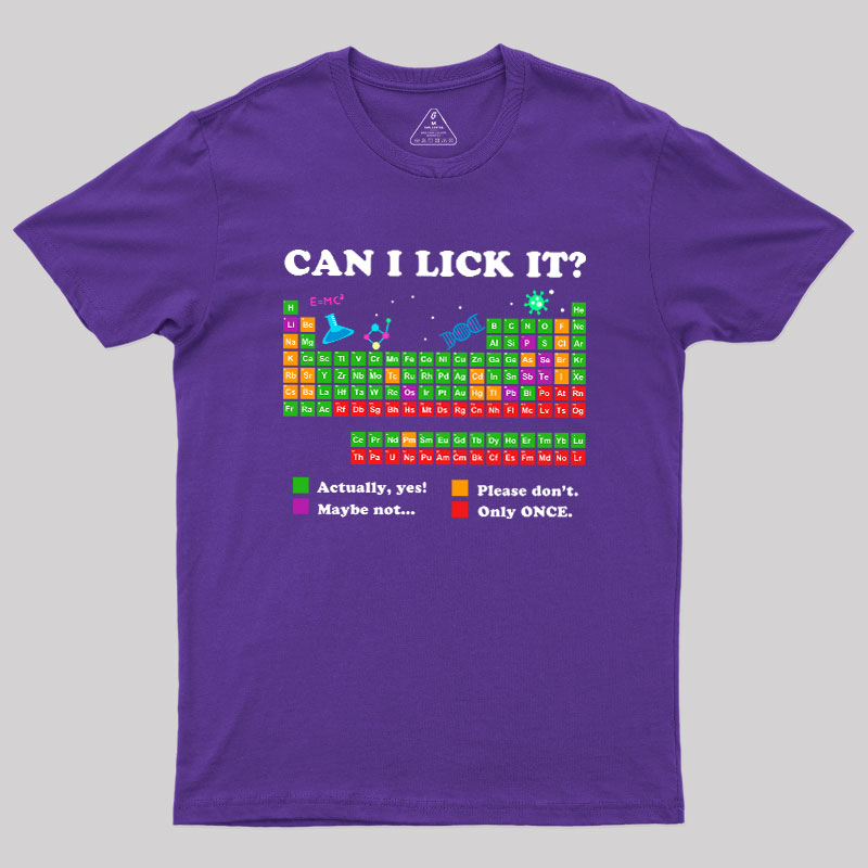 Can I Lick It Periodic Humour Science Geek T-Shirt