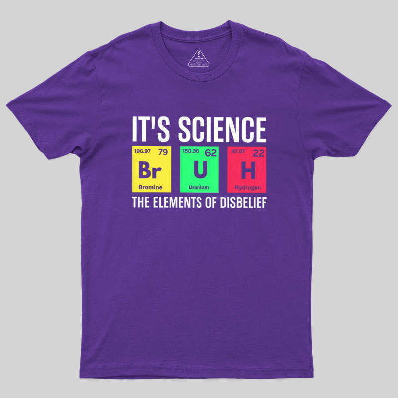 Funny Periodic Table Science Bruh Geek T-Shirt