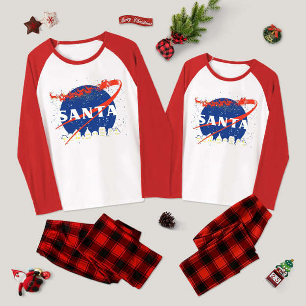 Santa Space Couple Pajama Set