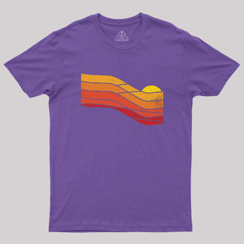 70s Retro Sunset Geek T-Shirt