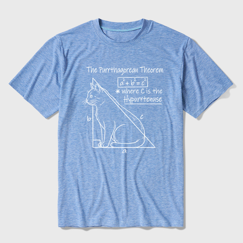The Purrthagorean Theorem Cat Math Pun Ultra Soft Heather Tees