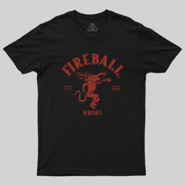 Fireball Wisky Since 1984 Red Geek T-Shirt