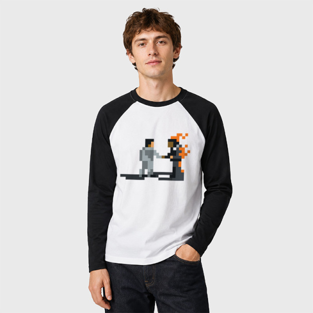 Wish You Were Here Geek Retro Raglan Long-Sleeve Tee