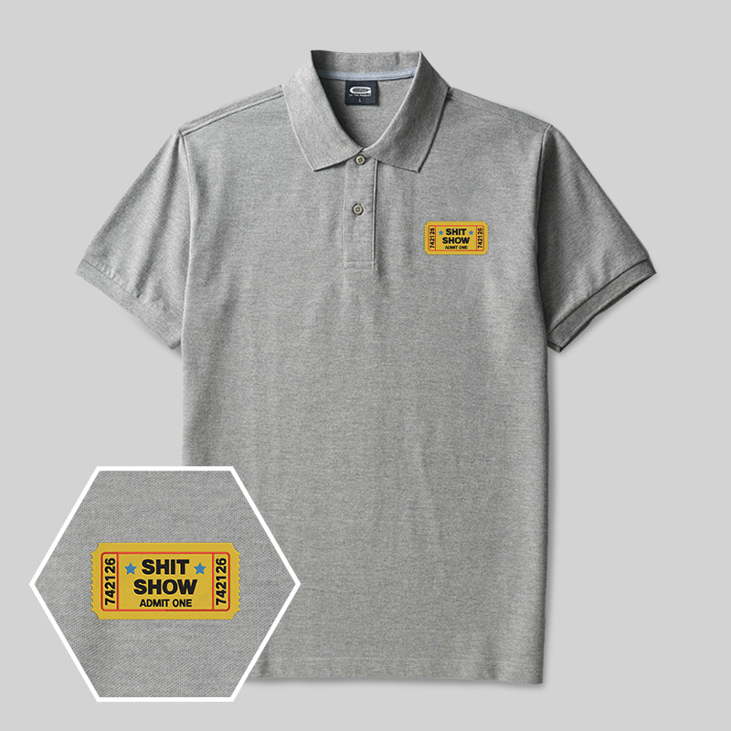 Shit Show Geek Embroidered Polo Shirts