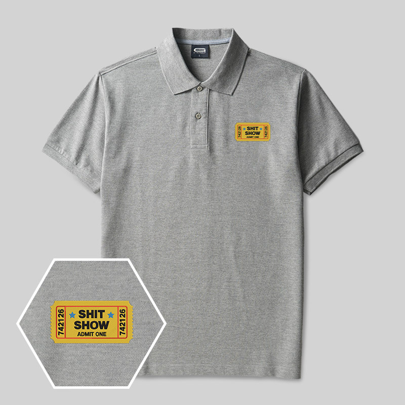 Shit Show Geek Embroidered Polo Shirts