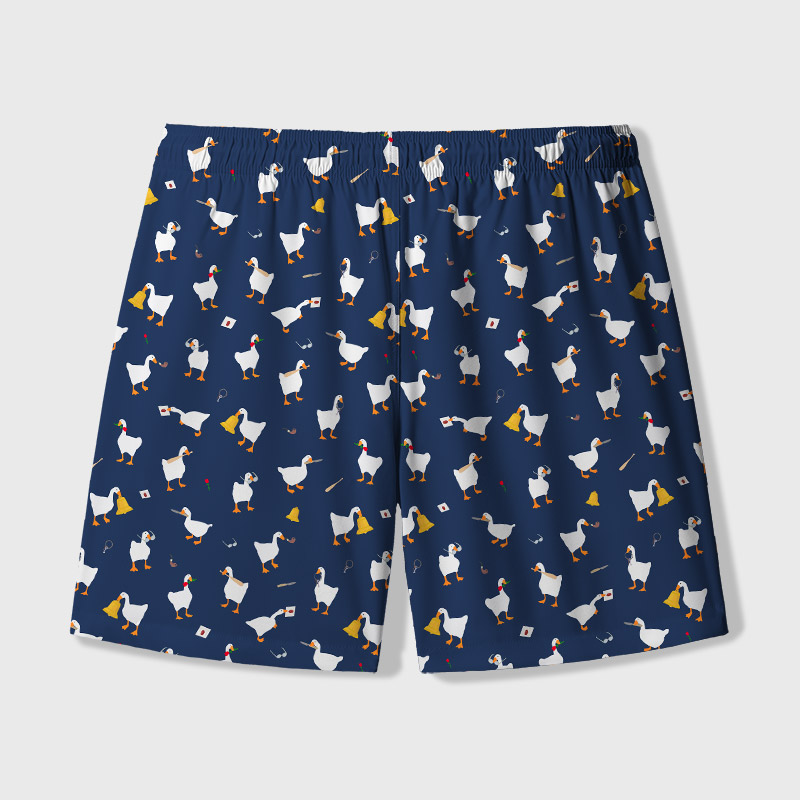 Goose Game Geek Hawaiian Swim Trunks
