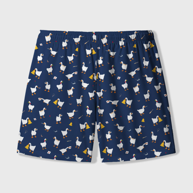 Goose Game Geek Hawaiian Swim Trunks