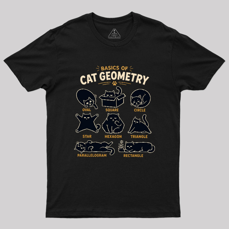 Basic Of Cat Geometry Geek T-Shirt