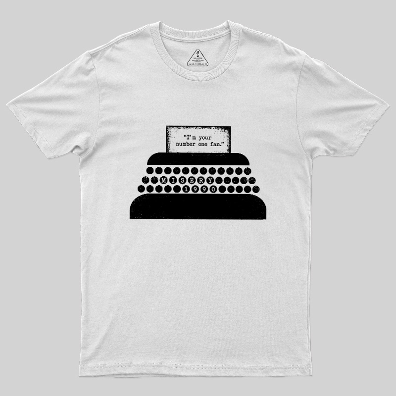 Number One Fan Retro Typewriter Geek T-Shirt