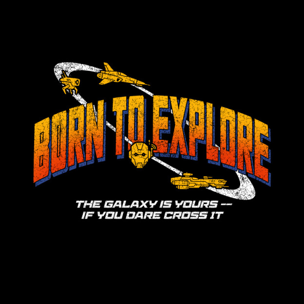 Born To Explore Galaxy Geek T-Shirt