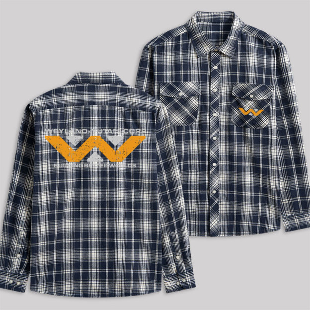 Weyland Building Better World Plaid Flannel Shirt