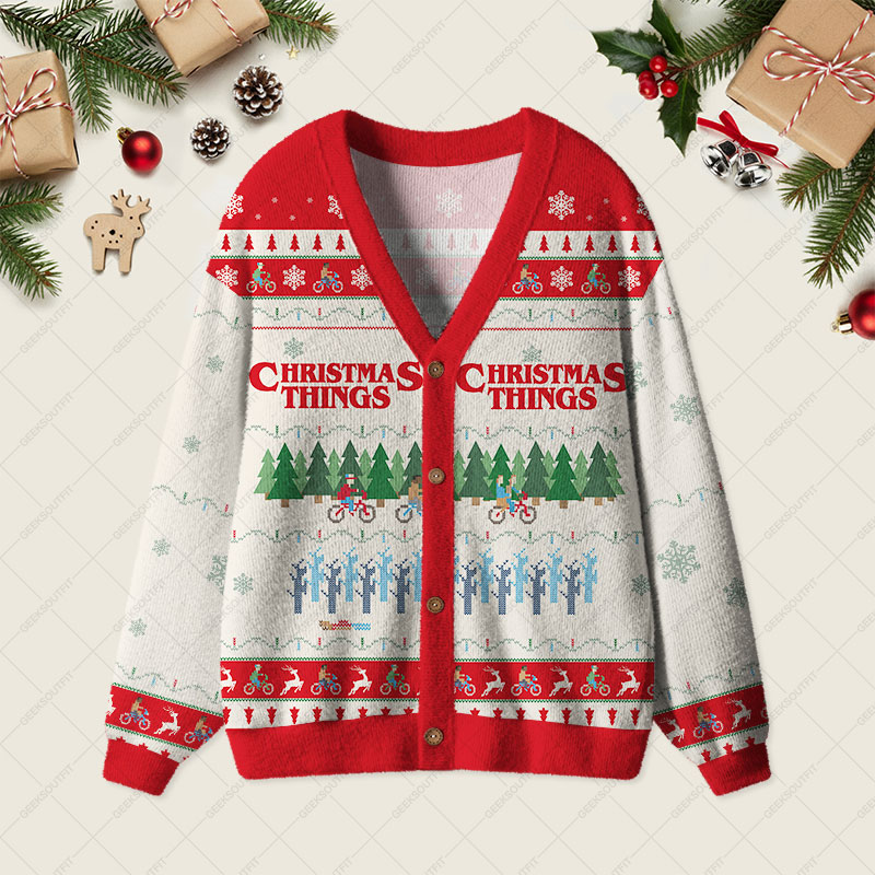 Christmas Thing Geek Ugly Cardigan Sweaters 