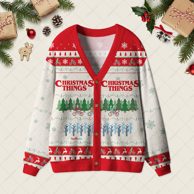 Geeksoutfit Christmas Thing Geek Ugly Cardigan Sweaters for Sale