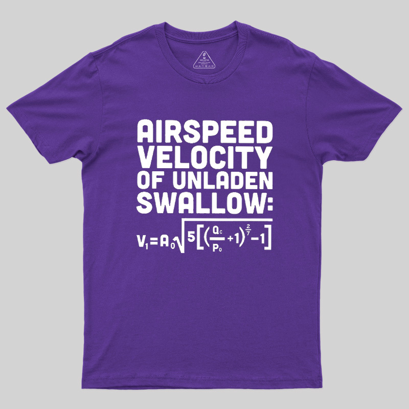 Airspeed Velocity Of Unladen Swallow Geek T-Shirt