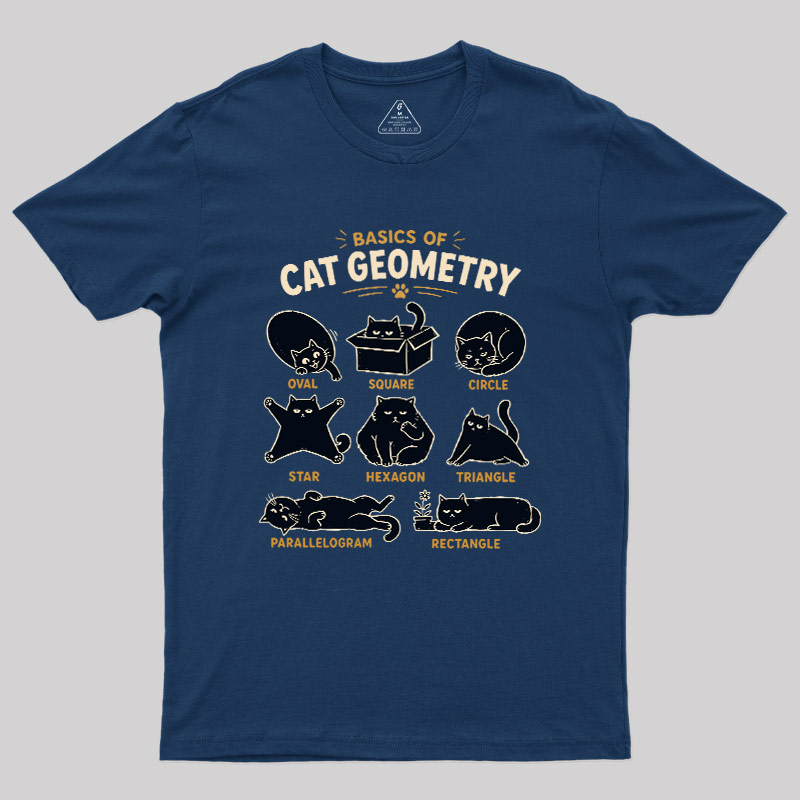 Basic Of Cat Geometry Geek T-Shirt