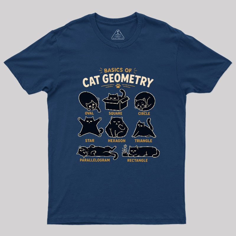 Basic Of Cat Geometry Geek T-Shirt