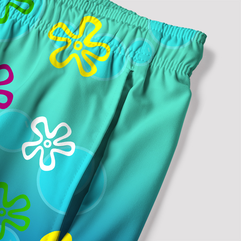 Underwater Beach Geek Hawaiian Swim Trunks