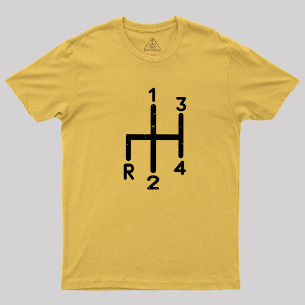 Classic Car Gearstick Geek T-Shirt