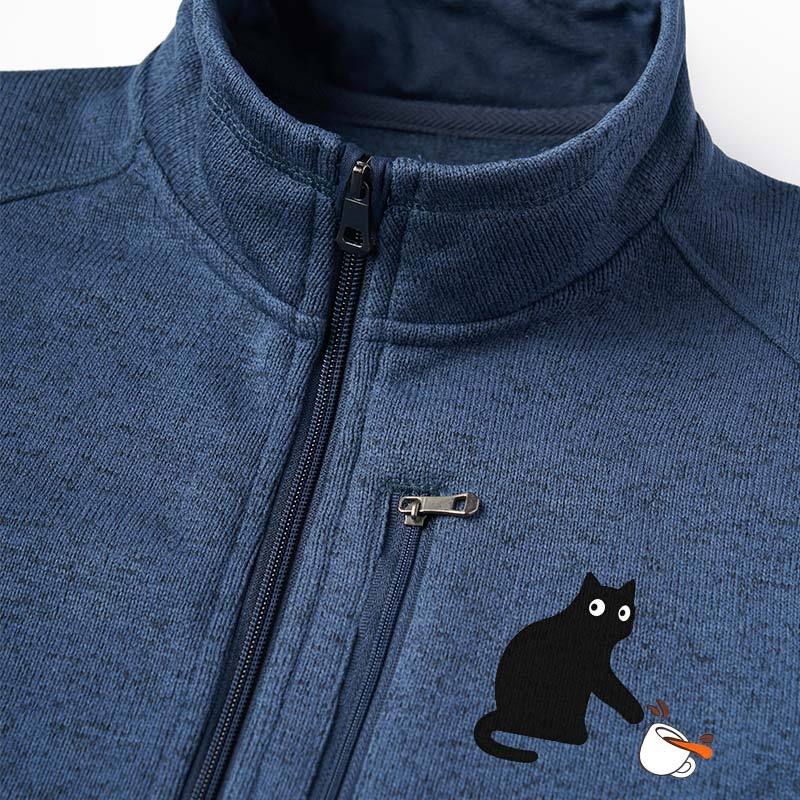 Playful Cat Geek Sweater Fleece Vest