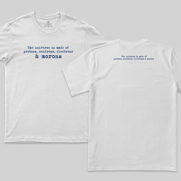 The Composition Of The Universe Science Front and Back Printed T-Shirt