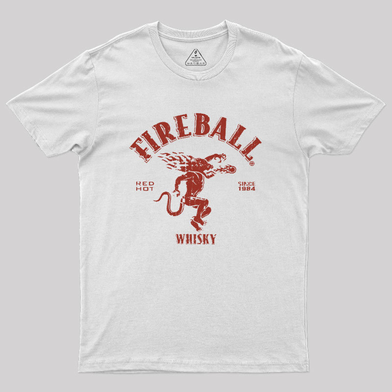 Fireball Wisky Since 1984 Red Geek T-Shirt