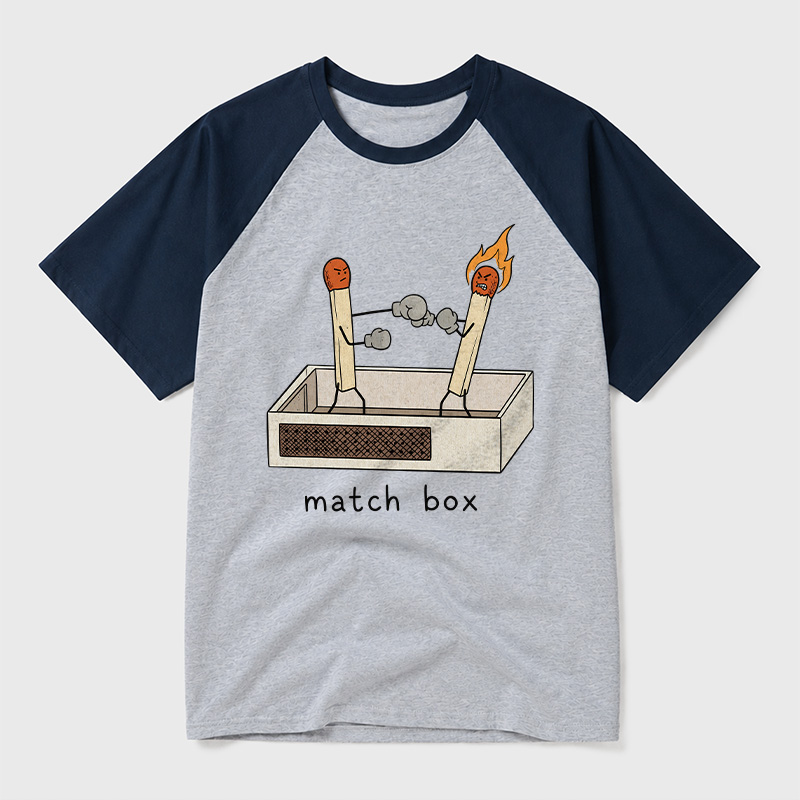 Funny Matchbox Geek Retro Raglan T-Shirt