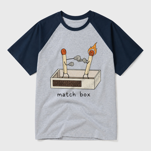 Funny Matchbox Geek Retro Raglan T-Shirt