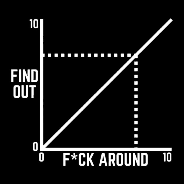 Funny Fck Around And Find Out Diagram Chart Geek T-Shirt