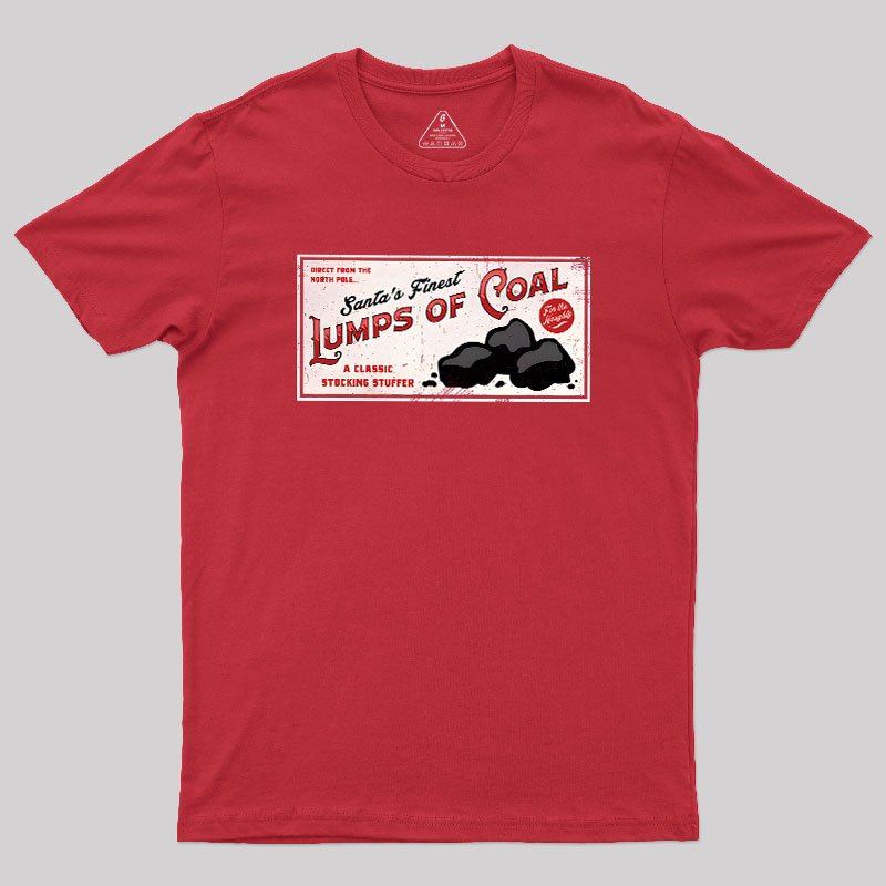 Santa's Coal Vintage Ad Geek T-Shirt