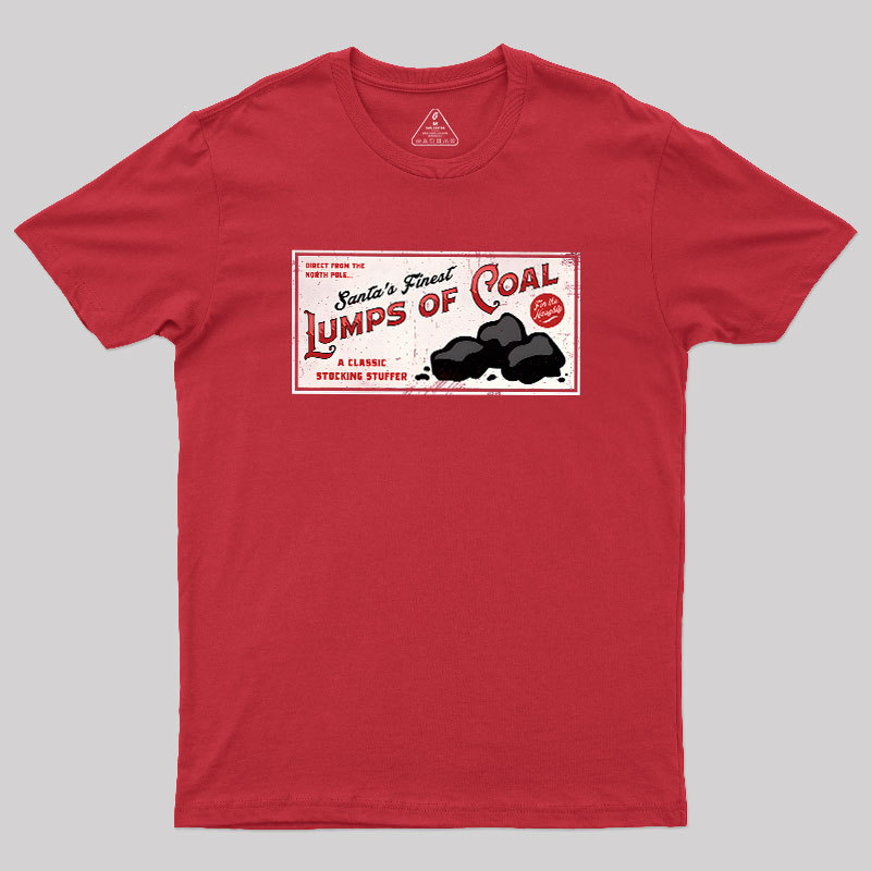 Santa's Coal Vintage Ad Geek T-Shirt