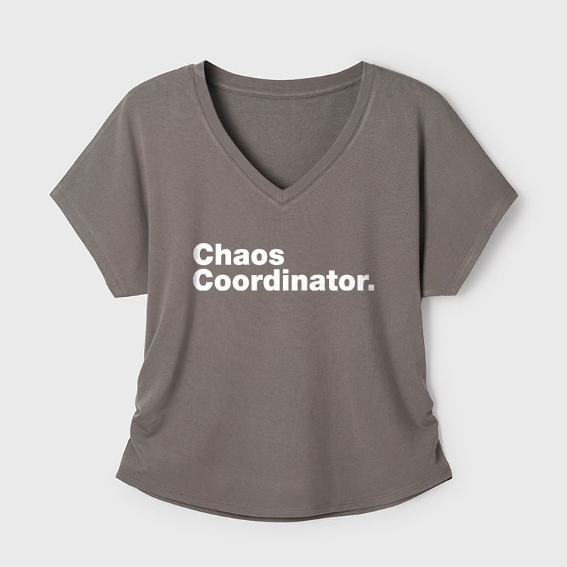 Chaos Coordinator Geek Dolman Sleeve V-Neck Shirt