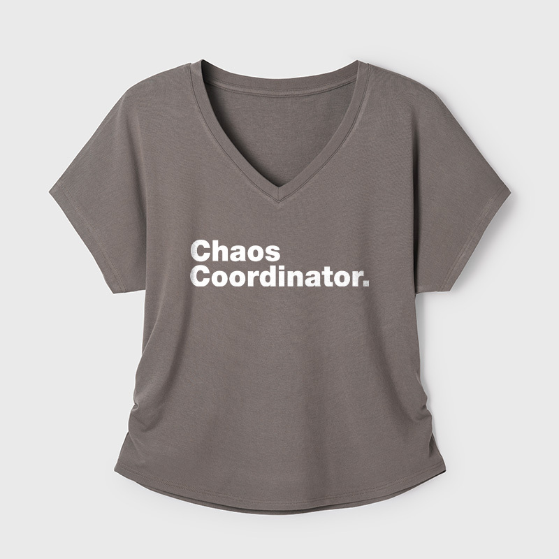 Chaos Coordinator Geek Dolman Sleeve V-Neck Shirt