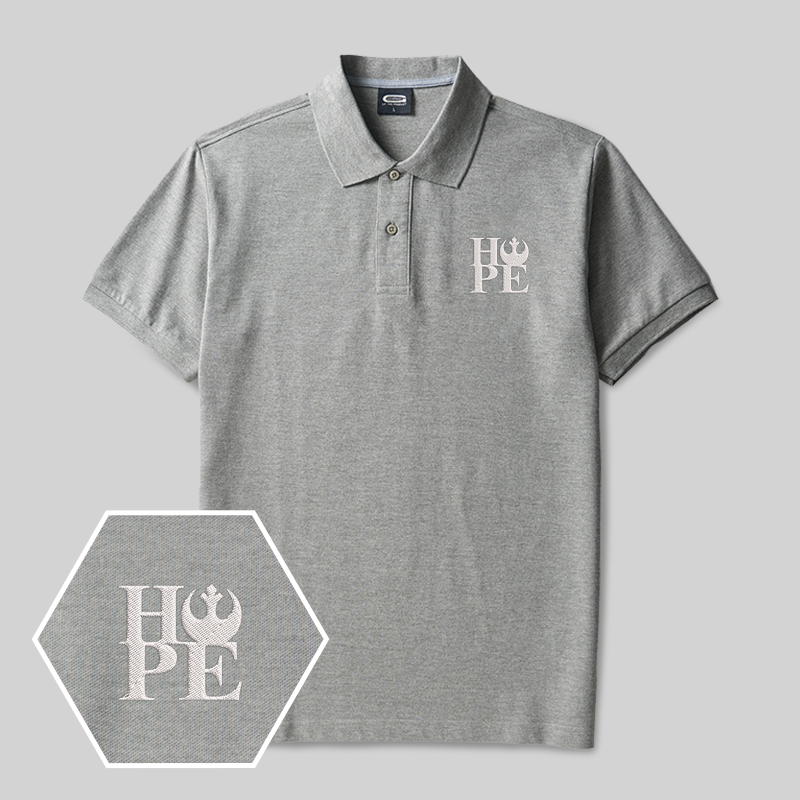 Hope Geek Embroidered Polo Shirts