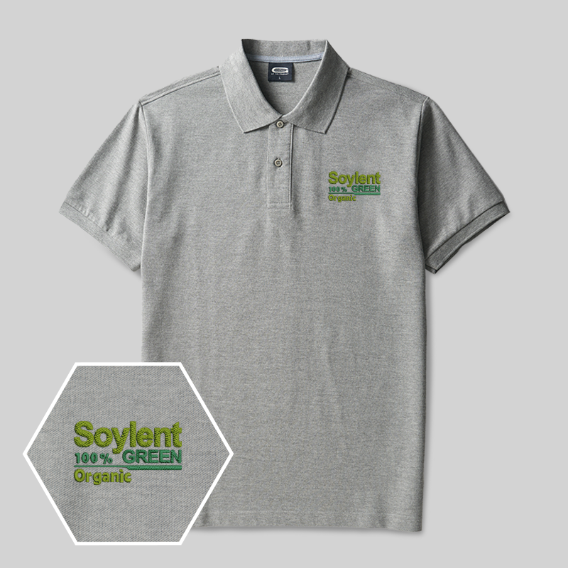 Soylent Green Geek Embroidered Polo Shirts