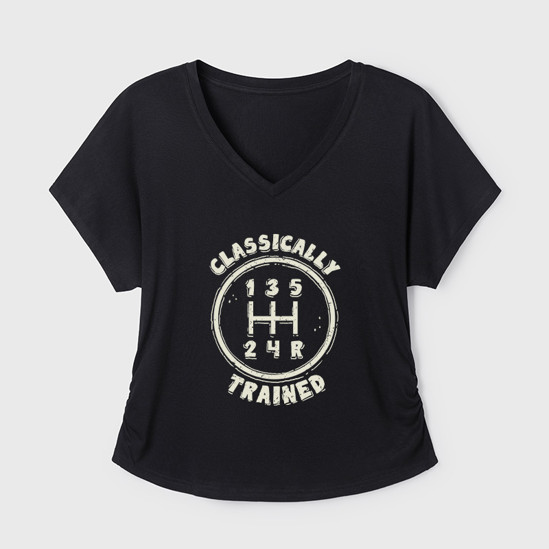 Classically Trained Geek Dolman Sleeve V-Neck Shirt