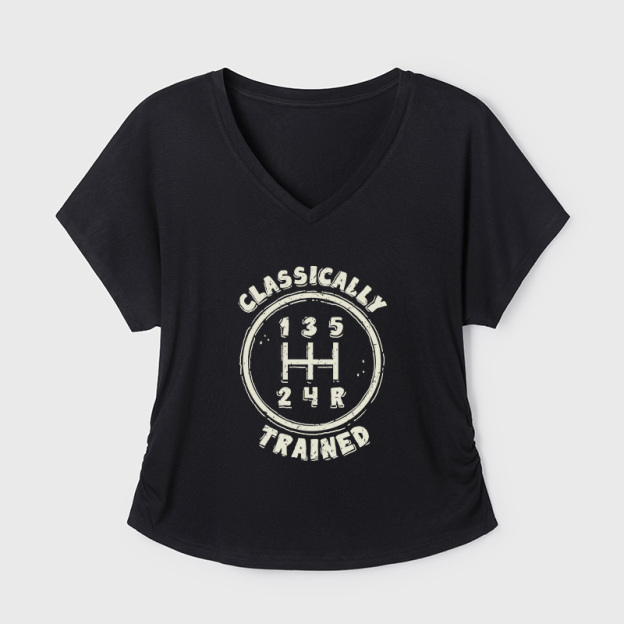Classically Trained Geek Dolman Sleeve V-Neck Shirt