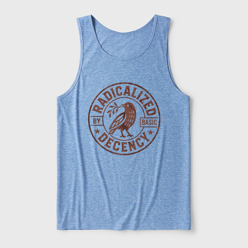 Radicalized By Basic Decency Ultra Soft Heather Tank