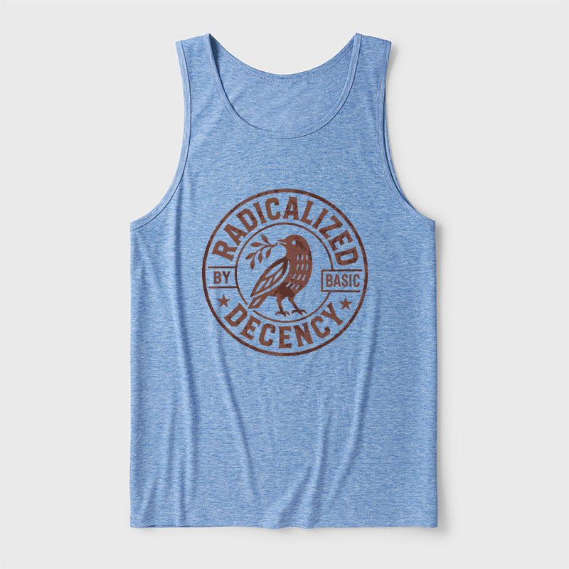 Radicalized By Basic Decency Ultra Soft Heather Tank