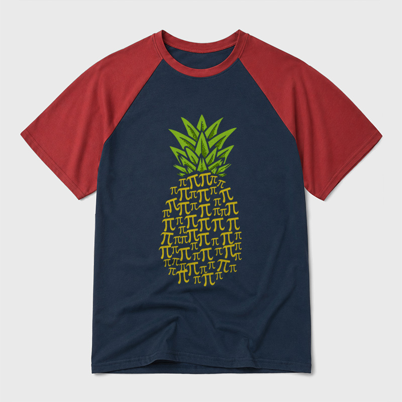 Pi Pineapple Geek Retro Raglan T-Shirt