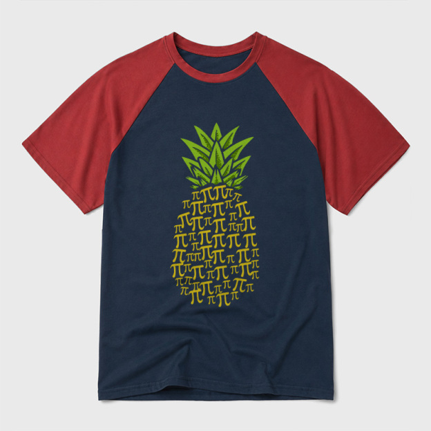 Pi Pineapple Geek Retro Raglan T-Shirt