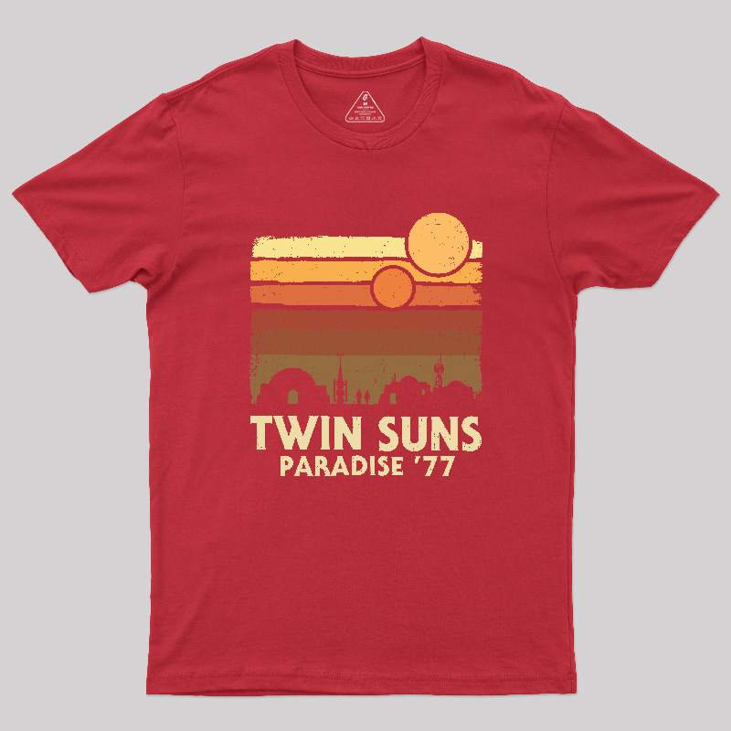 Twin Suns Paradise77 Geek T-Shirt