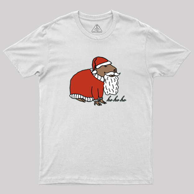 Capybara Santa Claus says Ho Ho Ho Geek T-Shirt