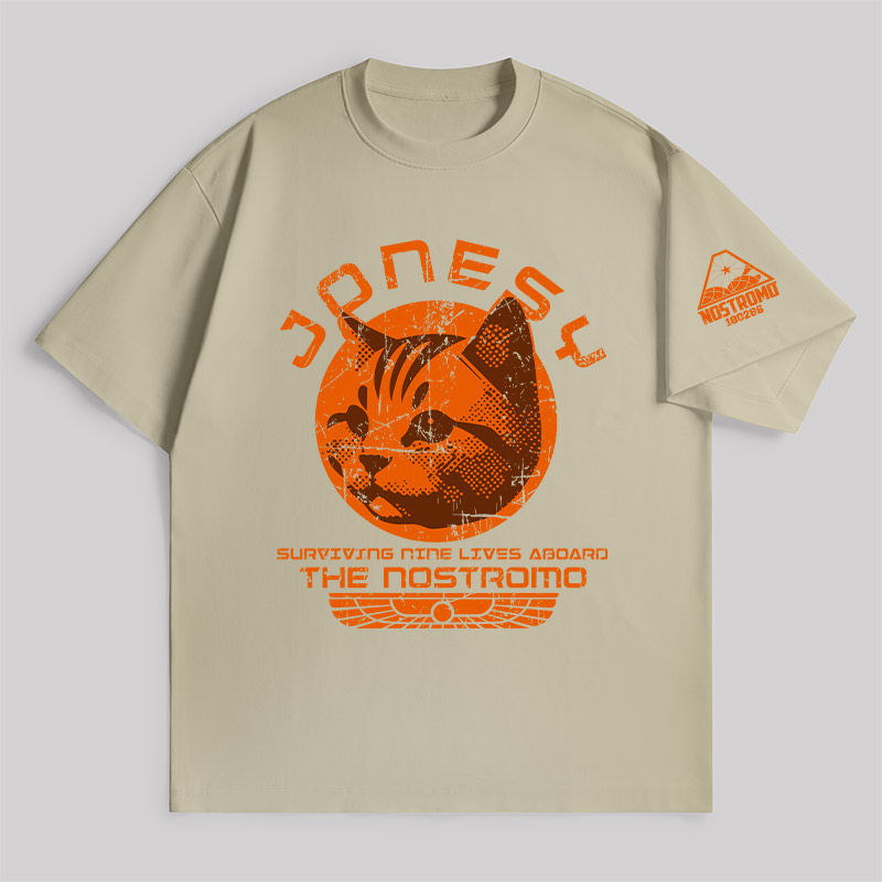 Jonesy Surviving Nine Lives Aboard The Nostromo Unisex Oversized T-shirt