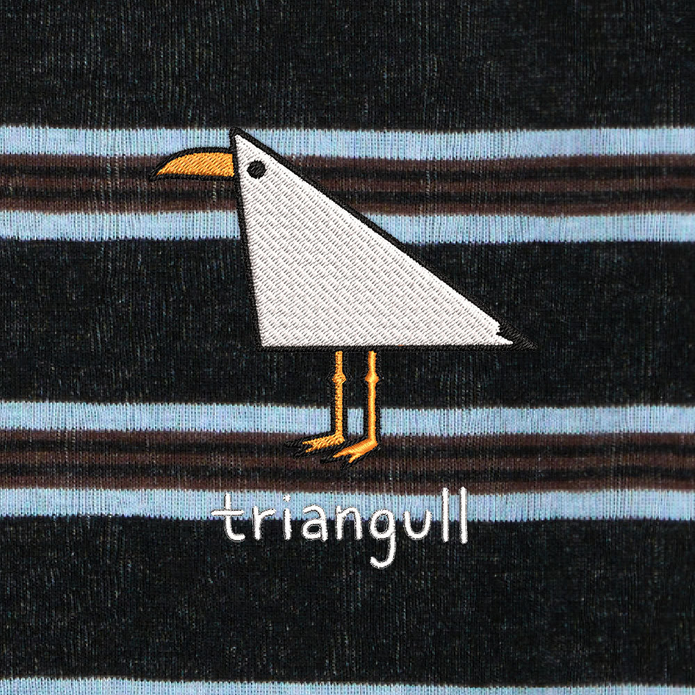 Triangull Lycra Striped Embroidered Long-Sleeve Shirts
