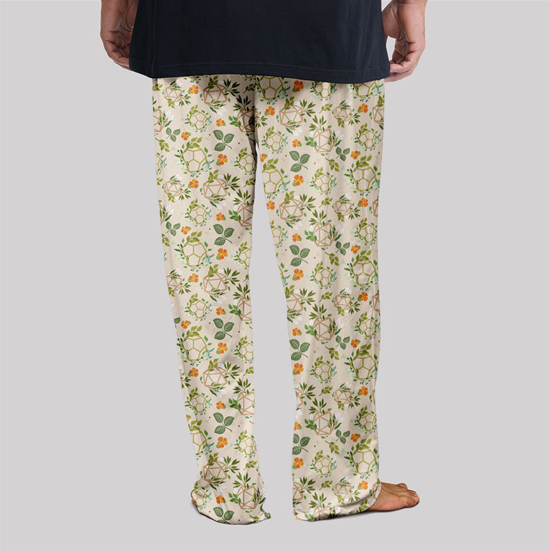 Plant DND Dice Off White Geek Loungewear Pants