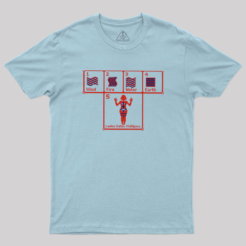 Wind Fire Water Earth Geek T-Shirt