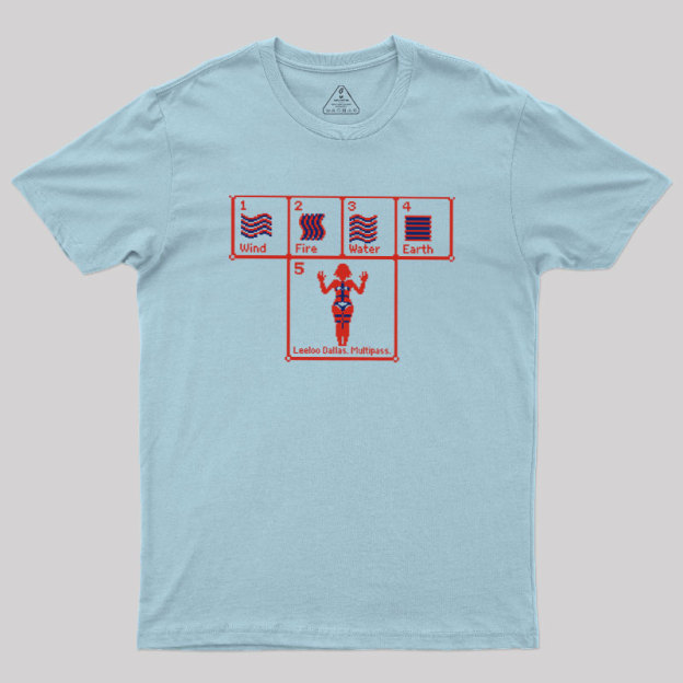 Wind Fire Water Earth Geek T-Shirt