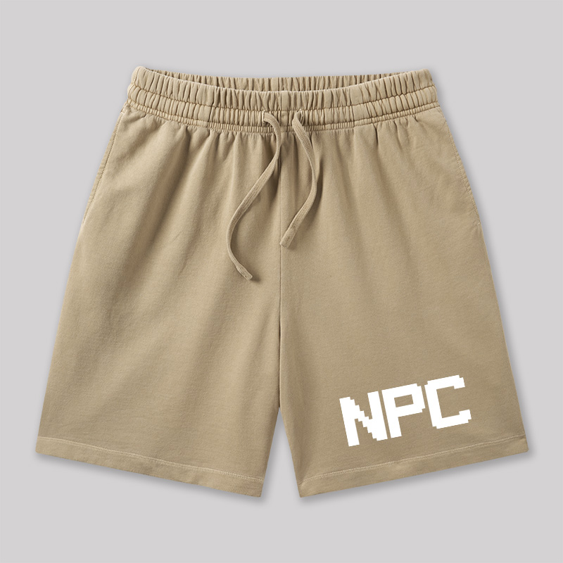 NPC Funny Geeky Washed Shorts